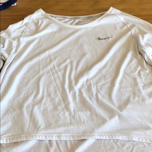 White long sleeve running shirt